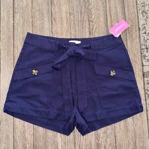 JustFab Shoedazzle High-Waisted Tie Front Shorts